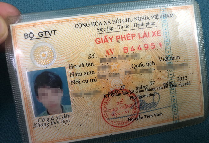 Giấy phép lái xe do Bộ Giao thông Vận tải ban hành. Ảnh: Phạm Dự