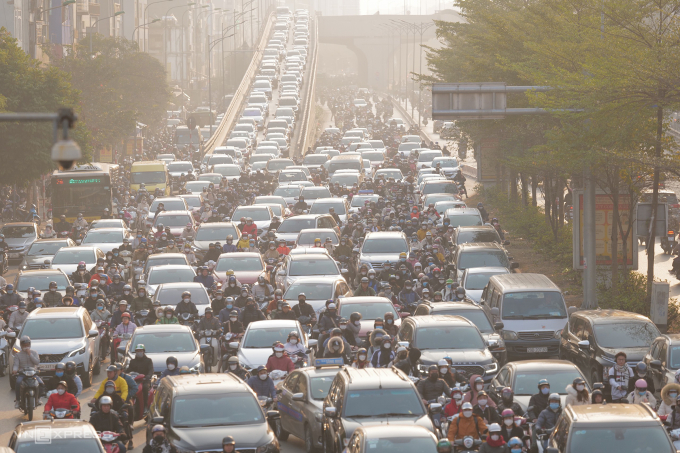 Phương tiện giao thông tại Hà Nội, tháng 1/2023. Ảnh: Ngọc Thành