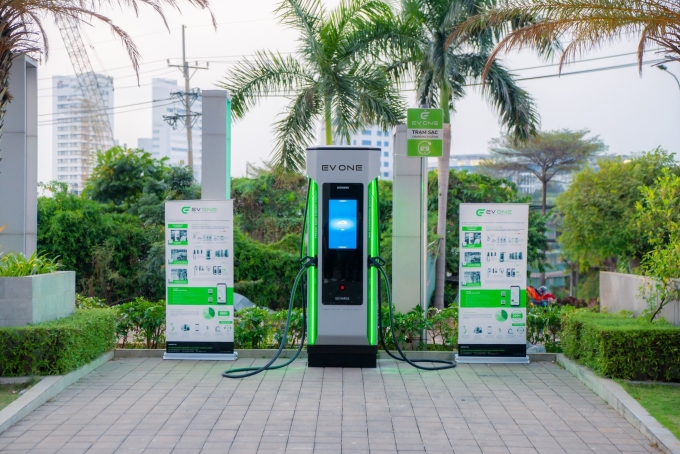 Một điểm sạc của EV One tại Việt Nam. Ảnh: EV One