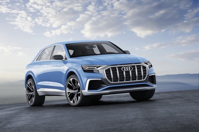 Mẫu Audi Q8 concept sử dụng hệ truyền động hybrid nối tiếp-song song ra mắt vào 2017. Ảnh: Audi