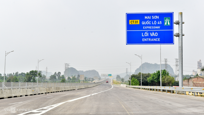 Lối vài cao tốc Mai Sơn - Quốc Lộ 45. Ảnh: Lê Hoàng
